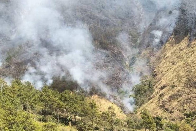 Kebakaran di Gunung Ringgit.