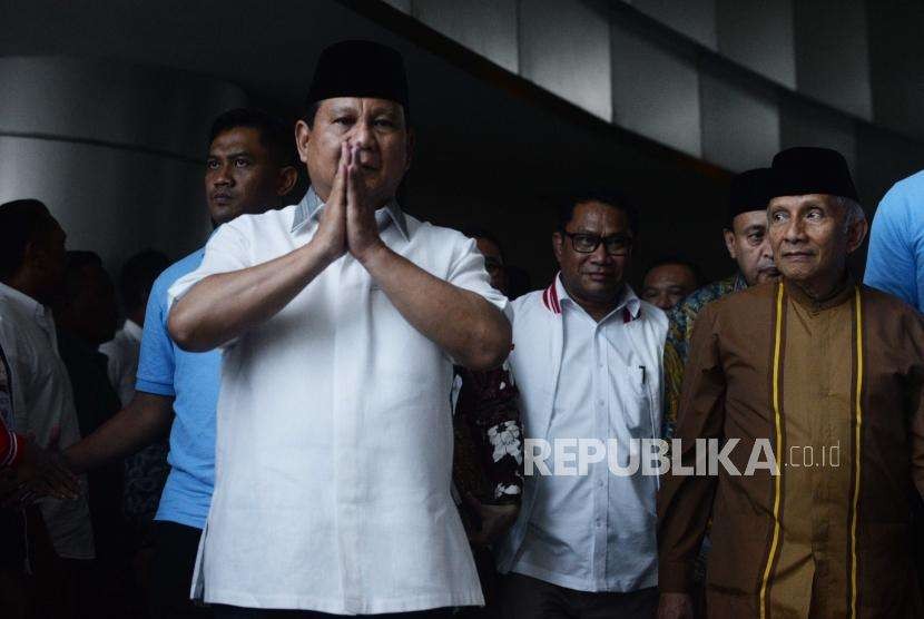 Calon presiden nomor urut dua Prabowo Subianto.