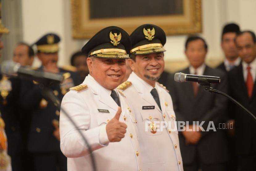  ubernur Kalimantan Timur Isran Noor (kiri) dan Wakil Gubernur Hadi Mulyadi. (ilustrasi)