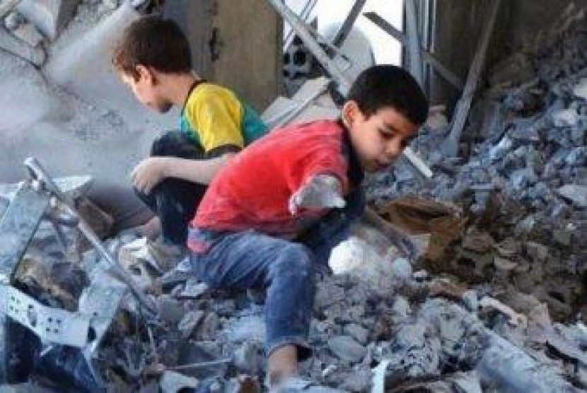 Anak anak kelaparan di Suriah 