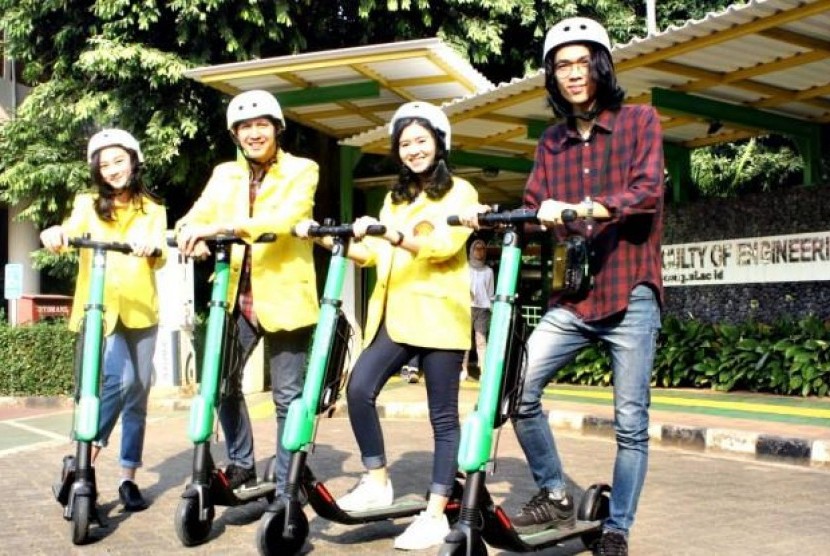 GrabWheels Mengaspal di UI Depok, Gimana Cara Pakainya?. (FOTO: Grab Indonesia)