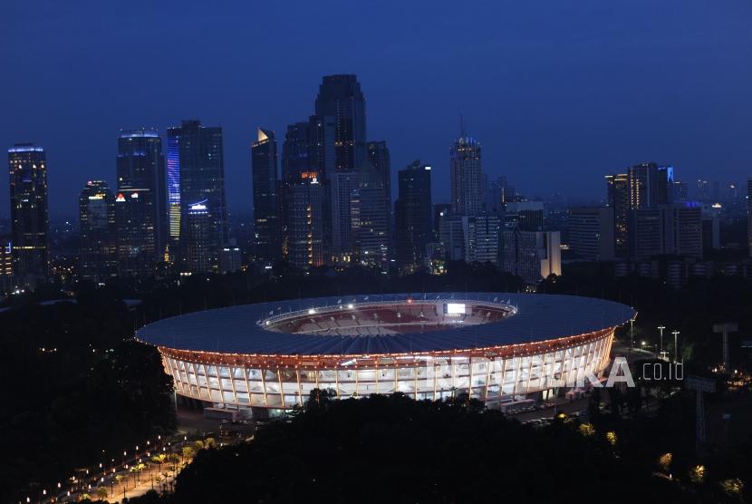 Wajah Baru Stadion Utama Gelora Bung karno (SUGBK) usai dilakukan renovasi untuk Asian Games 2018, Jakarta, Sabtu (13/1).