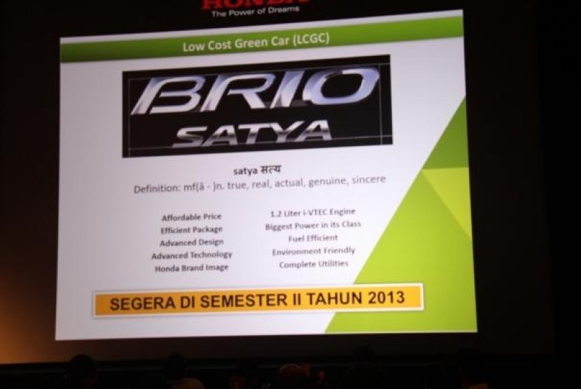 Brio Satya Mobil Murah Honda, Siap Saingi Agya dan Ayla