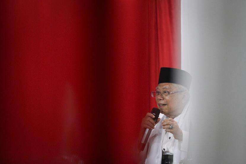 Calon Wakil Presiden (Cawapres) nomor urut 01 KH Ma'ruf Amin.