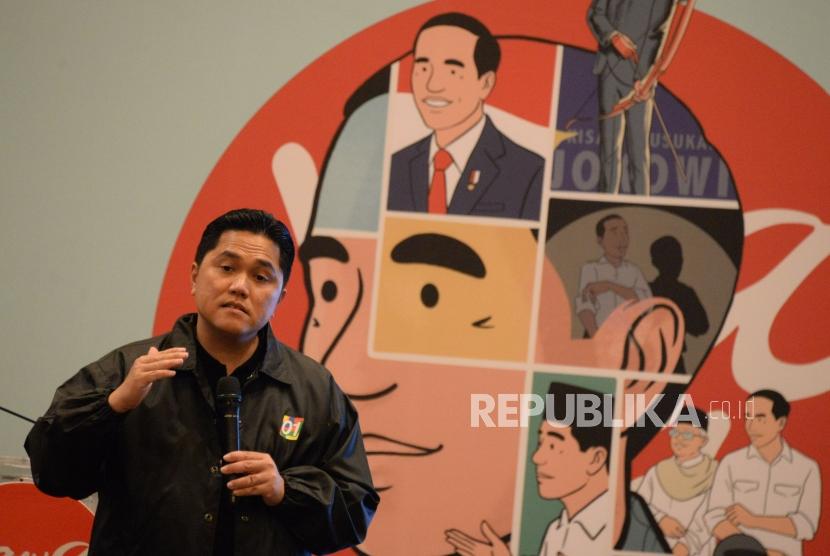 Ketua Tim Kampanye Nasional Jokowi-Ma'ruf Amin Erick Thohir.