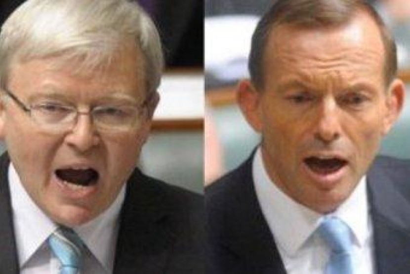 Kevin Rudd dan Tony Abbott 
