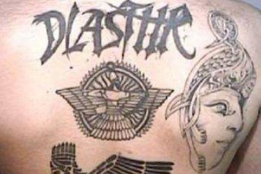 Salah satu tato milik anggota geng kriminal di Sydney 