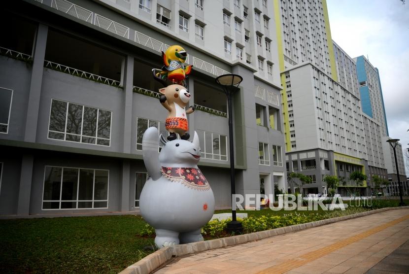 Kesiapan Wisma Atlet. Kondisi Wisma Atlet Asian games 2018 di Kemayoran, Jakarta, Senin (26/2).