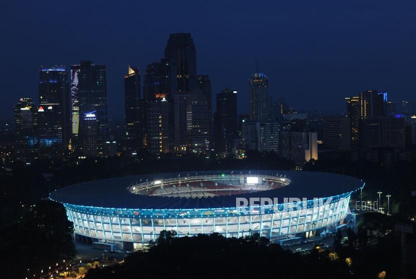 Wajah Baru Stadion Utama Gelora Bung karno (SUGBK) usai dilakukan renovasi untuk Asian Games 2018, Jakarta, Sabtu (13/1).