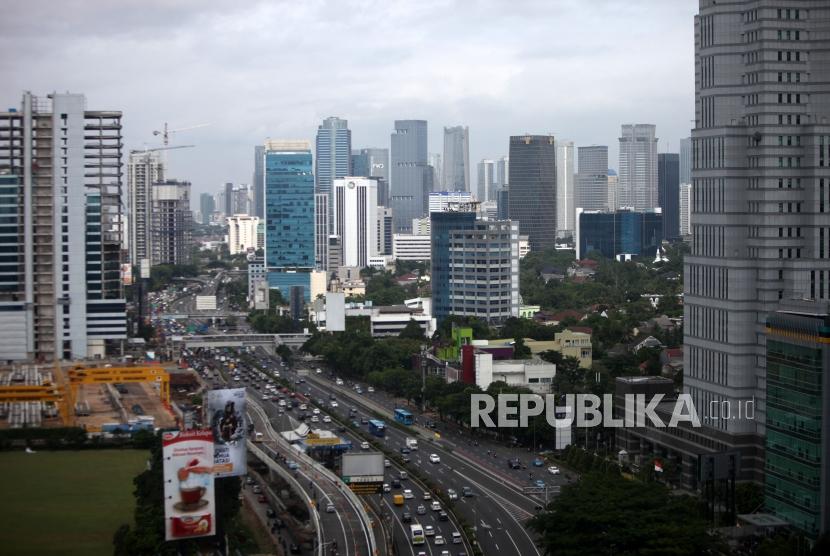 Deretan gedung-gedung perkantoran di Jakarta. ilustrasi