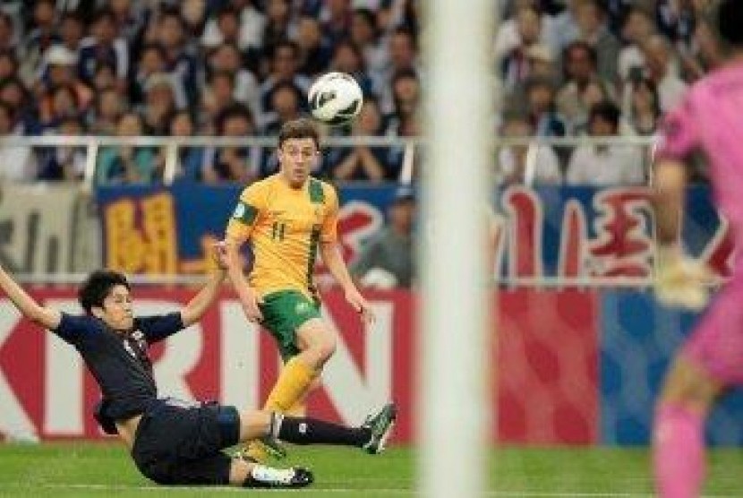 Timnas Austraia ditahan imbang 1-1 oleh Jepang saat pertandingan penyisihan Piala Dunia 2014