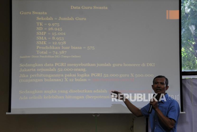 Sekjen Federasi Serikat Guru Indonesia (FSGI) Heru Purnomo 