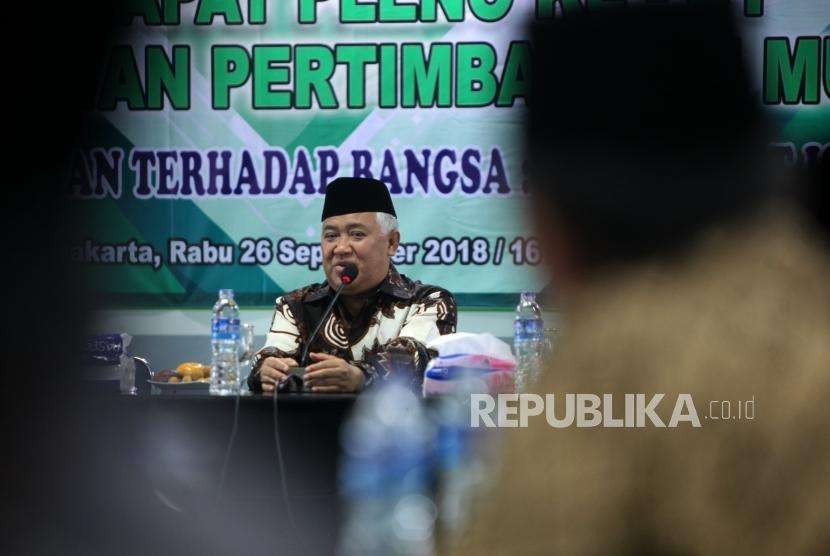 Ketua Dewan Pertimbangan Majelis Ulama Indonesia Din Syamsuddin 