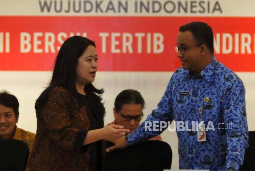 Puan Maharani (kiri) dan Gubernur DKI Jakarta Anies Baswedan (kanan). Anies dan Puan sangat sulit bersatu di Pilpres karena ego keduanya yang sulit ditekan.
