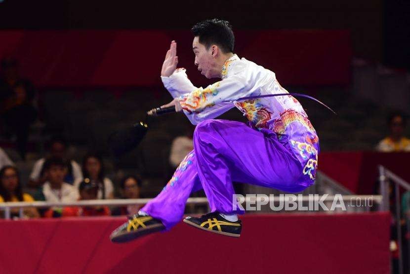 Penampilan Atlet Wushu Indonesia Bobie Valentinus Gunawan. (ilustrasi)