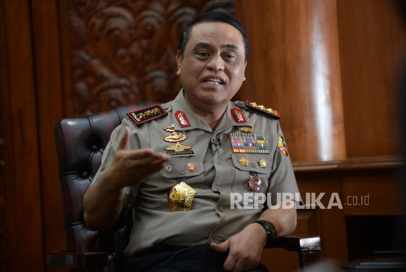 Wakil Kepala Kepolisian Republik Indonesia (Wakapolri) Komjen Pol Syafruddin saat diwawancarai Republika di Jakarta, Rabu (22/3).