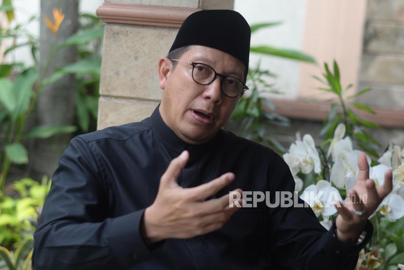 Menteri Agama RI,  Lukman Hakim Saifuddin saat wawancara  bersama Republika di Jakarta, Sabtu (22/12).