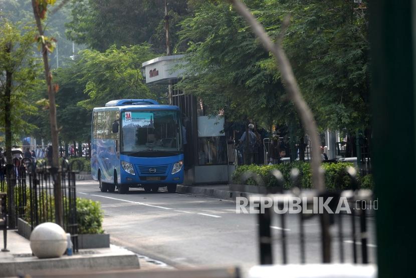 Uji Coba Malioboro Bebas Kendaraan Bermotor. Kondisi Jalan Malioboro saat uji coba bebas kendaraan bermotor, Yogyakarta, Selasa (18/6/2019).