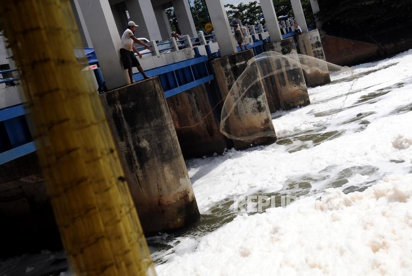 Pintu Air Banjir Kanal Timur (BKT), Marunda, Jakarta Utara (ilustrasi)