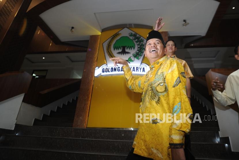  Ketua DPD Partai Golkar Provinsi Jawa Barat Dedi Mulyadi mendatangi kantor DPP Partai GOlkar di Jakarta, Rabu (06/12). 