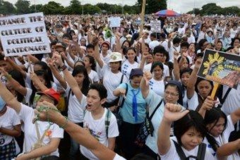 Demo antikorupsi di Manila 