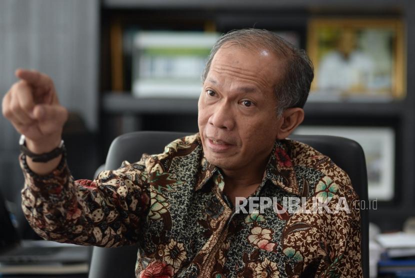 Kepala Pusat Kesehatan Haji Kemenkes Eka Jusup Singka saat di wawancarai Republika, Rabu (18/9).