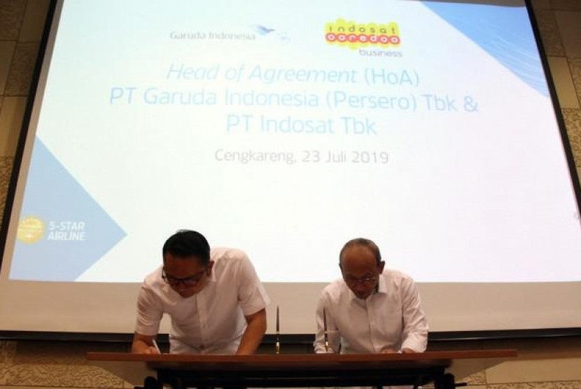 Garuda dan Indosat Gandengan Optimalisasi Transformasi Digital. (FOTO: Garuda Indonesia)