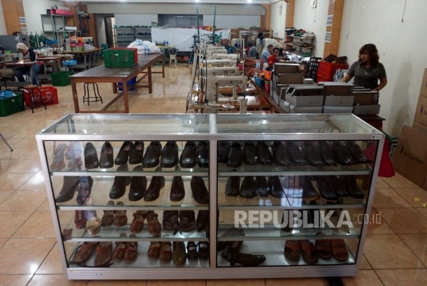 Shoes produced by people living in Dolly, ex-red light district in Surabaya, East Java. 