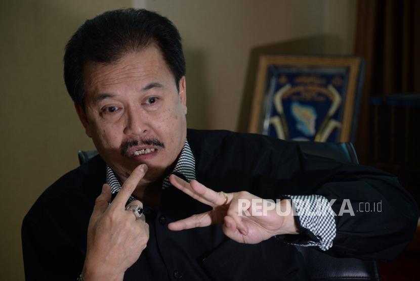 Direktur Utama Jamkrindo Randi Anto saat diwawancarai Republika, Jakarta, Jumat (11/1).
