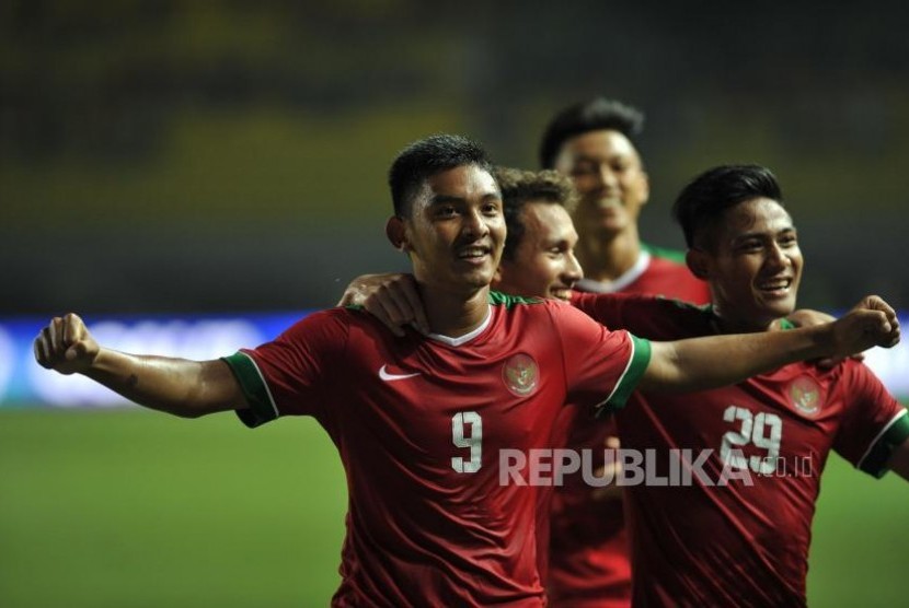 Penyerang timnas U-19 Indonesia M Rafli Mursalim. Rafli merupakan jebolan Liga Santri Nasional.