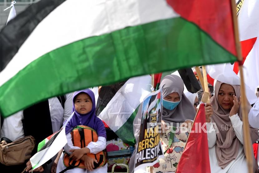 Aksi Damai Bela Palestina (ilustrasi) 