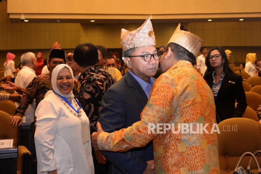 Ketua MPR Zulkifli Hasan saat Sosialisasi Empat Pilar dan Diskusi Pilkada 2018 di Gedung Nusantara IV, Kompleks Parlemen, Senayan, Jakarta, Jumat (9/3).