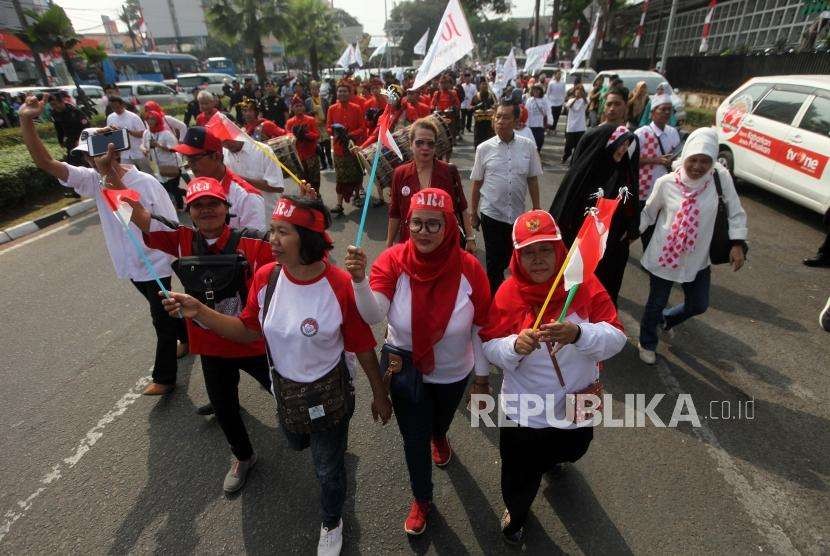 Sejumlah relawan pendukung Capres (ilustrasi)