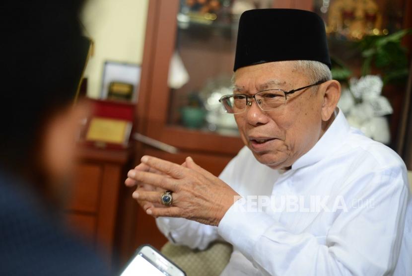 Ketua Umum Majelis Ulama Indonesia (MUI) KH Ma'ruf Amin 