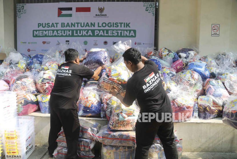 Donasi Baznas untuk masyarakat di Gaza.