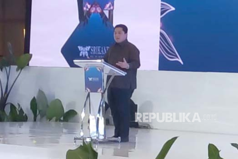 Menteri Badan Usaha Milik Negara (BUMN) Erick Thohir meluncurkan Employee Well-Being Policy menyambut perayaan Hari Ibu di Grha Pertamina, Jakarta, Rabu (13/12/2023).