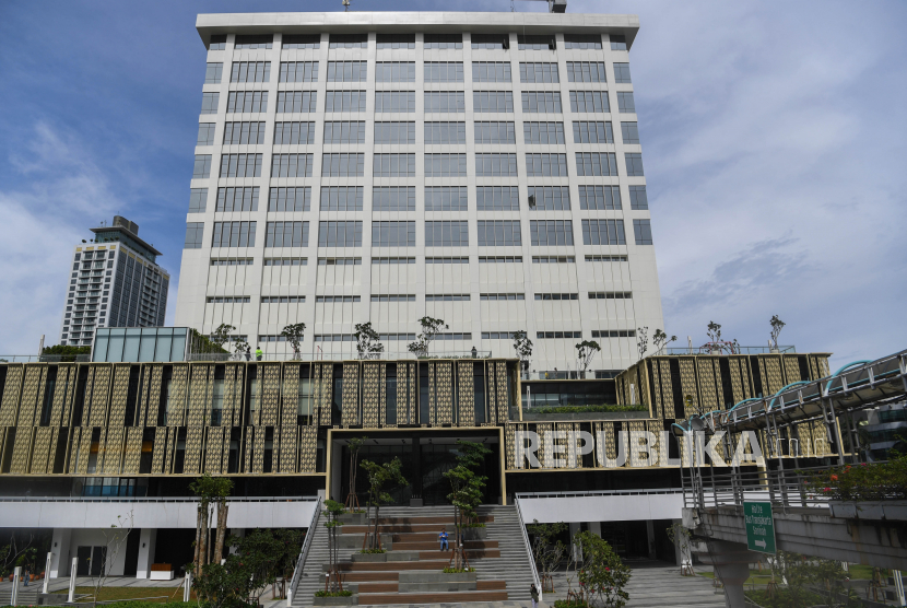 Foto lanskap Mal Sarinah di Jalan MH Thamrin, Jakarta Pusat