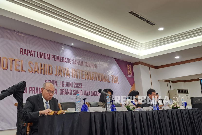 PT Hotel Sahid Jaya International, Tbk (SHID) melakukan Rapat Umum Pemeganh Saham (RUPS) Tahun Buku 2022 di Jakarta, Senin (19/6/2023).