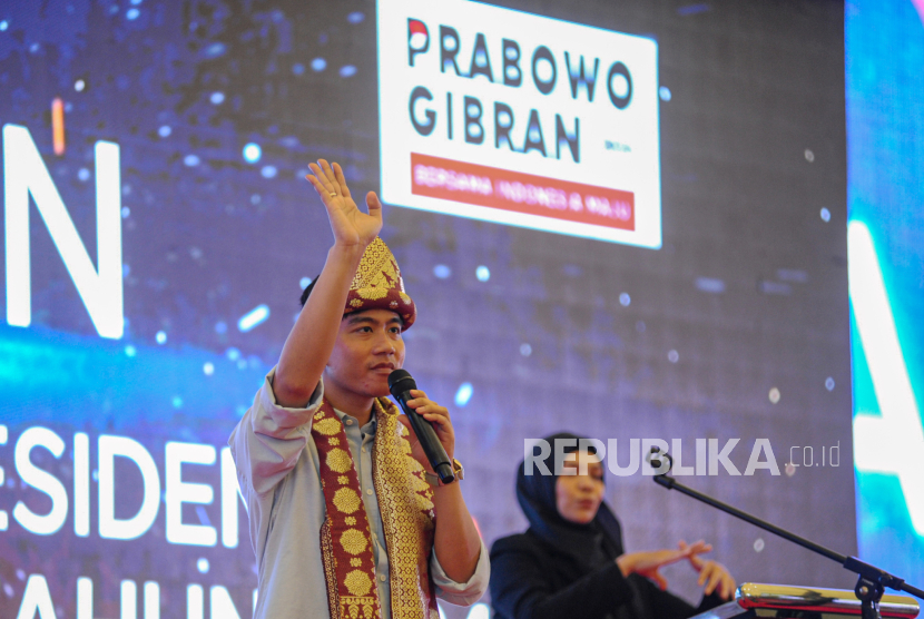 Bakal calon wakil presiden dari Koalisi Indonesia Maju (KIM) Gibran Rakabuming Raka.