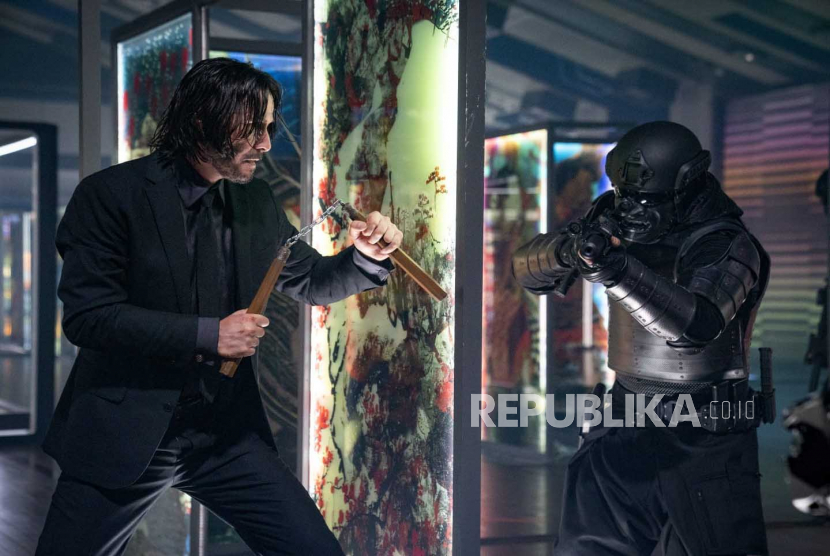 Foto adegan film John Wick: Chapter 4. Film yang dibintangi Keanu Reeves ini sedang tayang di bioskop.