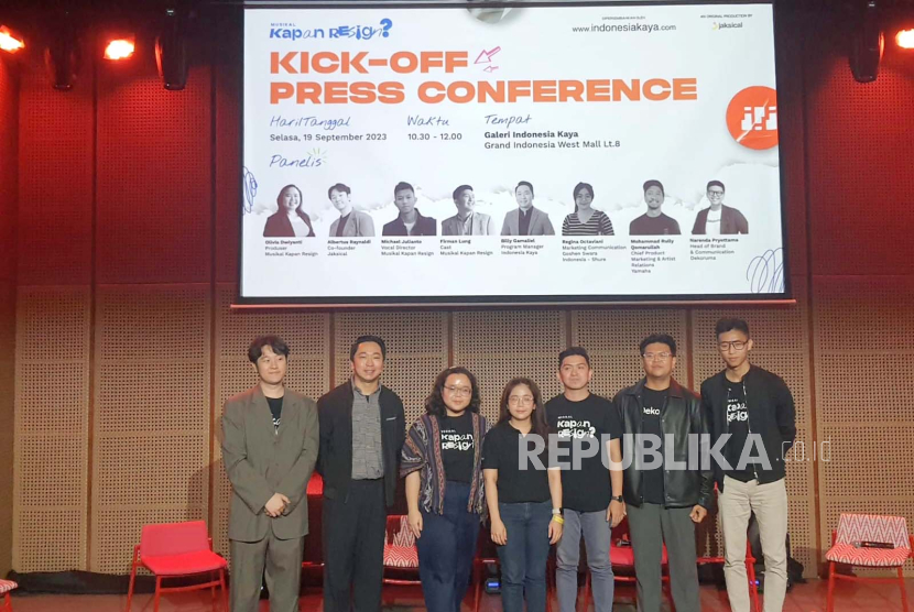 Press conferense Kapan Resign? di kawasan Jakarta Pusat, Selasa (19/9/2023). 