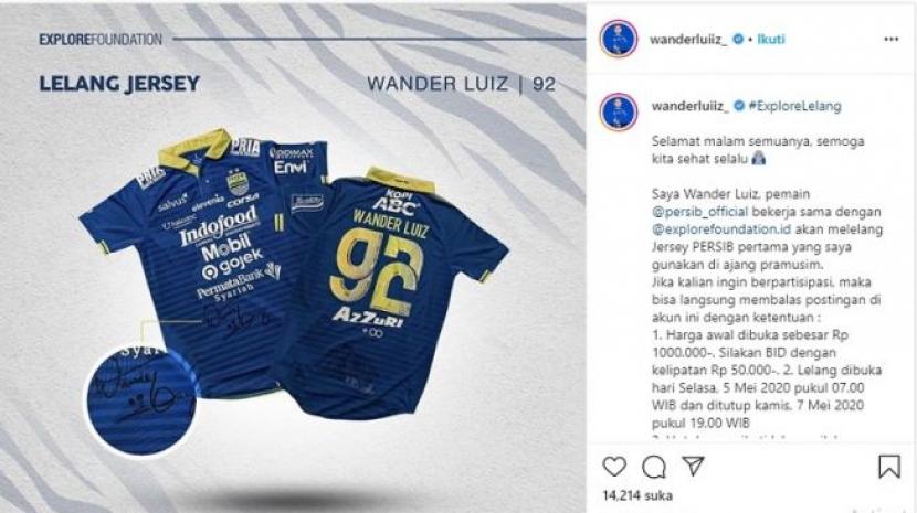  Ikut Perangi Covid-19, Wander Luiz Lelang Jersey