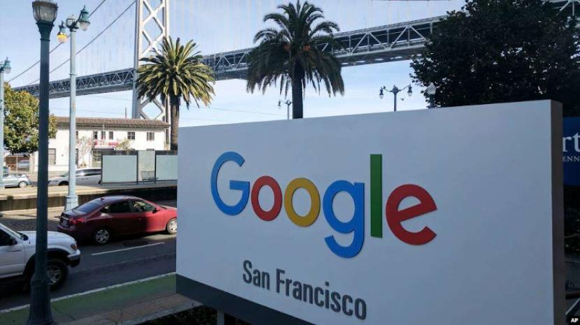 Papan petunjuk kantor Google di San Francisco, AS. (Foto: dok).