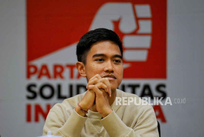Ketua umum Partai Solidaritas Indonesia (PSI) Kaesang Pangarep. Bappilu PDIP bantah ada kerenggangan Jokowi-Megawati karena Kaesang ketum PSI.