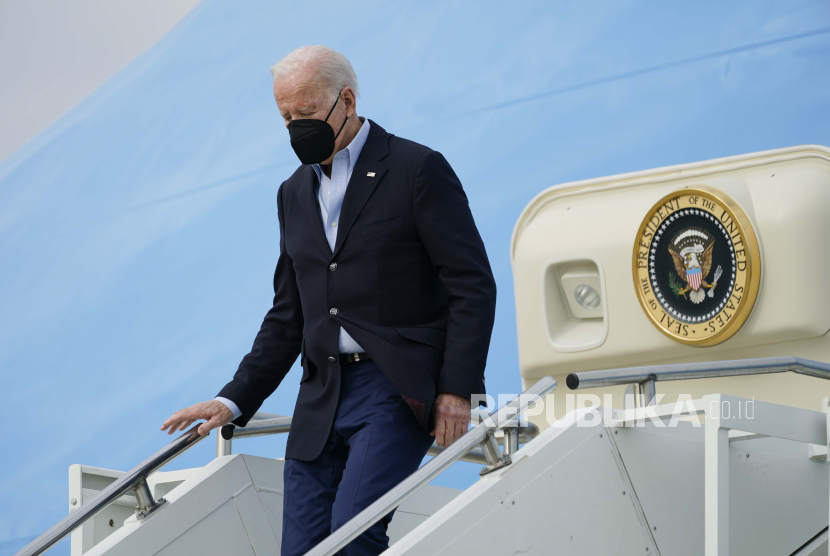 Presiden Amerika Serikat (AS) Joe Biden tiba di Israel pada Rabu (13/7/2022). 