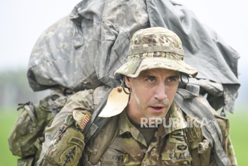 Seorang prajurit Angkatan Darat Amerika Serikat atau US Army. (ilustrasi)