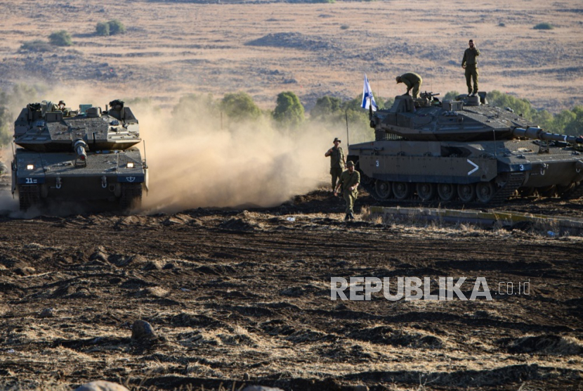 Tank Zionis Israel (ilustrasi). Rudal Yasin 105 diambil dari nama pendiri Hamas Syekh Ahmad Yasin 