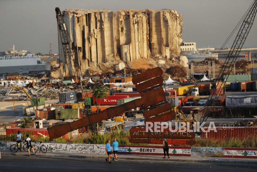 Lokasi ledakan Beirut  Agustus 2020 yang merenggut nyawa lebih dari 200 orang (ilustrasi). PBB menyoroti ketidakseriusan dunia internasional sikap megaledakan Beirut Lebanon  