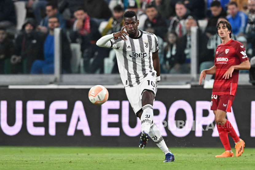 Gelandang Juventus Paul Pogba.