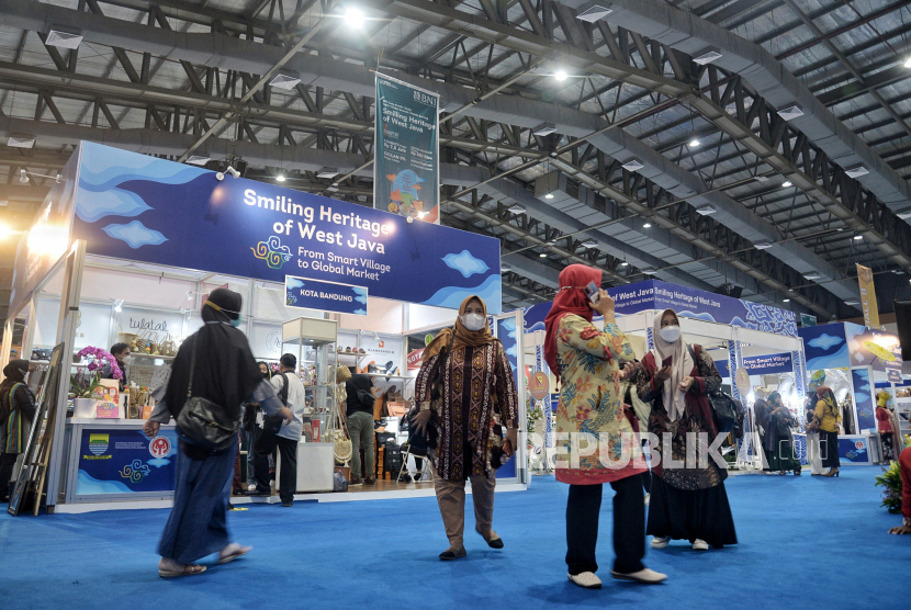 Suasana pameran Perdagangan Internasional Produk Kerajinan Indonesia (Inacraft) di Jakarta Convention Center, Jakarta, (ilustrasi).